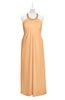 ColsBM Raegan Salmon Buff Plus Size Bridesmaid Dresses Floor Length Pleated Sleeveless Backless A-line Princess