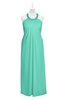 ColsBM Raegan Seafoam Green Plus Size Bridesmaid Dresses Floor Length Pleated Sleeveless Backless A-line Princess