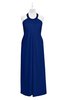 ColsBM Raegan Sodalite Blue Plus Size Bridesmaid Dresses Floor Length Pleated Sleeveless Backless A-line Princess