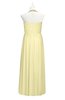 ColsBM Raegan Soft Yellow Plus Size Bridesmaid Dresses Floor Length Pleated Sleeveless Backless A-line Princess