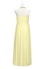 ColsBM Raegan Wax Yellow Plus Size Bridesmaid Dresses Floor Length Pleated Sleeveless Backless A-line Princess