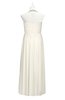 ColsBM Raegan Whisper White Plus Size Bridesmaid Dresses Floor Length Pleated Sleeveless Backless A-line Princess