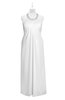 ColsBM Raegan White Plus Size Bridesmaid Dresses Floor Length Pleated Sleeveless Backless A-line Princess