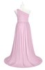 ColsBM Raelynn Baby Pink Plus Size Bridesmaid Dresses Cinderella Asymmetric Neckline A-line Sleeveless Half Backless Sash