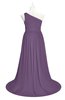 ColsBM Raelynn Chinese Violet Plus Size Bridesmaid Dresses Cinderella Asymmetric Neckline A-line Sleeveless Half Backless Sash