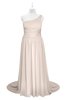 ColsBM Raelynn Cream Pink Plus Size Bridesmaid Dresses Cinderella Asymmetric Neckline A-line Sleeveless Half Backless Sash