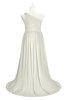 ColsBM Raelynn Cream Plus Size Bridesmaid Dresses Cinderella Asymmetric Neckline A-line Sleeveless Half Backless Sash