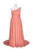 ColsBM Raelynn Desert Flower Plus Size Bridesmaid Dresses Cinderella Asymmetric Neckline A-line Sleeveless Half Backless Sash