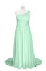 ColsBM Raelynn Honeydew Plus Size Bridesmaid Dresses Cinderella Asymmetric Neckline A-line Sleeveless Half Backless Sash