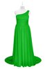 ColsBM Raelynn Jasmine Green Plus Size Bridesmaid Dresses Cinderella Asymmetric Neckline A-line Sleeveless Half Backless Sash
