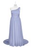 ColsBM Raelynn Lavender Plus Size Bridesmaid Dresses Cinderella Asymmetric Neckline A-line Sleeveless Half Backless Sash