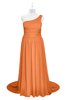 ColsBM Raelynn Mango Plus Size Bridesmaid Dresses Cinderella Asymmetric Neckline A-line Sleeveless Half Backless Sash