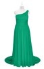 ColsBM Raelynn Sea Green Plus Size Bridesmaid Dresses Cinderella Asymmetric Neckline A-line Sleeveless Half Backless Sash