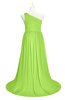 ColsBM Raelynn Sharp Green Plus Size Bridesmaid Dresses Cinderella Asymmetric Neckline A-line Sleeveless Half Backless Sash