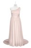 ColsBM Raelynn Silver Peony Plus Size Bridesmaid Dresses Cinderella Asymmetric Neckline A-line Sleeveless Half Backless Sash