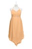 ColsBM Remi Apricot Plus Size Prom Dresses Ruching A-line Zipper Sexy Floor Length Sleeveless