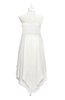 ColsBM Remi Cloud White Plus Size Prom Dresses Ruching A-line Zipper Sexy Floor Length Sleeveless