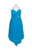 ColsBM Remi Cornflower Blue Plus Size Prom Dresses Ruching A-line Zipper Sexy Floor Length Sleeveless
