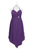 ColsBM Remi Dark Purple Plus Size Prom Dresses Ruching A-line Zipper Sexy Floor Length Sleeveless