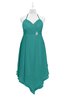 ColsBM Remi Emerald Green Plus Size Prom Dresses Ruching A-line Zipper Sexy Floor Length Sleeveless