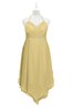 ColsBM Remi Gold Plus Size Prom Dresses Ruching A-line Zipper Sexy Floor Length Sleeveless