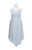 ColsBM Remi Illusion Blue Plus Size Prom Dresses Ruching A-line Zipper Sexy Floor Length Sleeveless