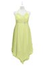 ColsBM Remi Lime Sherbet Plus Size Prom Dresses Ruching A-line Zipper Sexy Floor Length Sleeveless