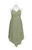 ColsBM Remi Moss Green Plus Size Prom Dresses Ruching A-line Zipper Sexy Floor Length Sleeveless