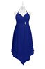 ColsBM Remi Nautical Blue Plus Size Prom Dresses Ruching A-line Zipper Sexy Floor Length Sleeveless