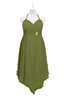 ColsBM Remi Olive Green Plus Size Prom Dresses Ruching A-line Zipper Sexy Floor Length Sleeveless