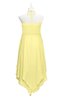 ColsBM Remi Pastel Yellow Plus Size Prom Dresses Ruching A-line Zipper Sexy Floor Length Sleeveless