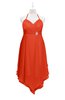 ColsBM Remi Persimmon Plus Size Prom Dresses Ruching A-line Zipper Sexy Floor Length Sleeveless