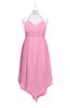ColsBM Remi Pink Plus Size Prom Dresses Ruching A-line Zipper Sexy Floor Length Sleeveless