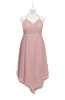 ColsBM Remi Silver Pink Plus Size Prom Dresses Ruching A-line Zipper Sexy Floor Length Sleeveless