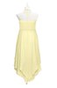 ColsBM Remi Soft Yellow Plus Size Prom Dresses Ruching A-line Zipper Sexy Floor Length Sleeveless