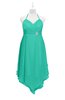 ColsBM Remi Viridian Green Plus Size Prom Dresses Ruching A-line Zipper Sexy Floor Length Sleeveless