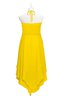ColsBM Remi Yellow Plus Size Prom Dresses Ruching A-line Zipper Sexy Floor Length Sleeveless