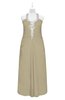 ColsBM Ruth Candied Ginger Plus Size Bridesmaid Dresses Modern Sleeveless A-line Chapel Train Pleated Backless
