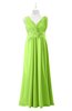 ColsBM Malaysia Bright Green Plus Size Bridesmaid Dresses Floor Length Sleeveless V-neck Sexy A-line Zipper