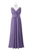 ColsBM Malaysia Chalk Violet Plus Size Bridesmaid Dresses Floor Length Sleeveless V-neck Sexy A-line Zipper