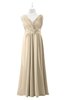 ColsBM Malaysia Champagne Plus Size Bridesmaid Dresses Floor Length Sleeveless V-neck Sexy A-line Zipper