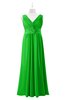 ColsBM Malaysia Classic Green Plus Size Bridesmaid Dresses Floor Length Sleeveless V-neck Sexy A-line Zipper