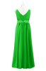 ColsBM Malaysia Classic Green Plus Size Bridesmaid Dresses Floor Length Sleeveless V-neck Sexy A-line Zipper