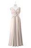 ColsBM Malaysia Cream Pink Plus Size Bridesmaid Dresses Floor Length Sleeveless V-neck Sexy A-line Zipper