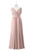ColsBM Malaysia Dusty Rose Plus Size Bridesmaid Dresses Floor Length Sleeveless V-neck Sexy A-line Zipper