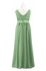ColsBM Malaysia Fair Green Plus Size Bridesmaid Dresses Floor Length Sleeveless V-neck Sexy A-line Zipper