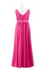 ColsBM Malaysia Fandango Pink Plus Size Bridesmaid Dresses Floor Length Sleeveless V-neck Sexy A-line Zipper