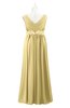 ColsBM Malaysia Gold Plus Size Bridesmaid Dresses Floor Length Sleeveless V-neck Sexy A-line Zipper