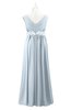 ColsBM Malaysia Illusion Blue Plus Size Bridesmaid Dresses Floor Length Sleeveless V-neck Sexy A-line Zipper