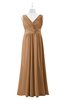 ColsBM Malaysia Light Brown Plus Size Bridesmaid Dresses Floor Length Sleeveless V-neck Sexy A-line Zipper